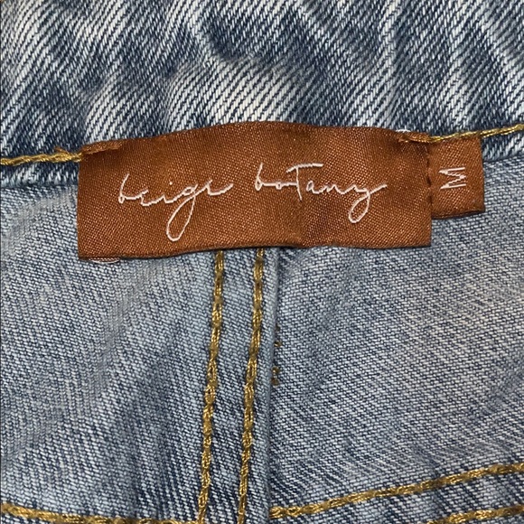 Beige Botany Stylish Blue Women's Jeans with Bow Detail Size Medium - Picture 2 of 9